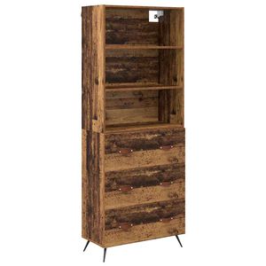 vidaXL Highboard Star&eacute; drevo 69,5 x 34 x 180 cm Kompozitn&eacute; drevo
