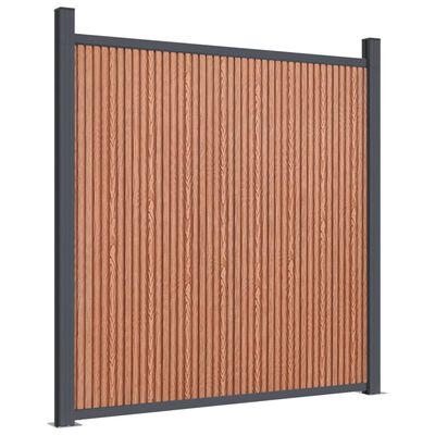 vidaXL Plotový panel hnedý 1391x186 cm WPC