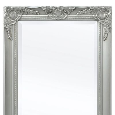 vidaXL Nástenné zrkadlo v barokovom štýle, 140x50 cm strieborné