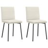 vidaXL Jedálenské stoličky 2 ks krémové zamatové