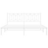 vidaXL Kovov&yacute; r&aacute;m postele s čelom biely 180x200 cm