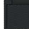 vidaXL 2-miestna záhradná pohovka s podložkami čierna polyratan