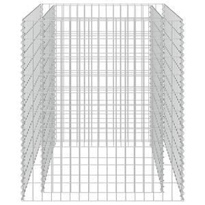 vidaXL Gabi&oacute;nov&yacute; vyv&yacute;&scaron;en&yacute; z&aacute;hon, pozinkovan&aacute; oceľ 90x90x100 cm