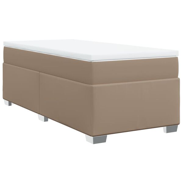vidaXL Boxspring posteľ s matracom kapuč&iacute;nov&aacute; 100x200 cm umel&aacute; koža