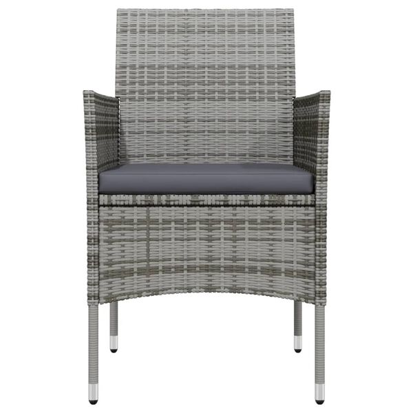 vidaXL 5-dielna z&aacute;hradn&aacute; jed&aacute;lensk&aacute; s&uacute;prava s podu&scaron;kami siv&aacute; a čierna