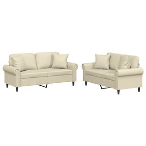 vidaXL 4-dielna sedacia s&uacute;prava s vank&uacute;&scaron;mi kr&eacute;mov&aacute; umel&aacute; koža