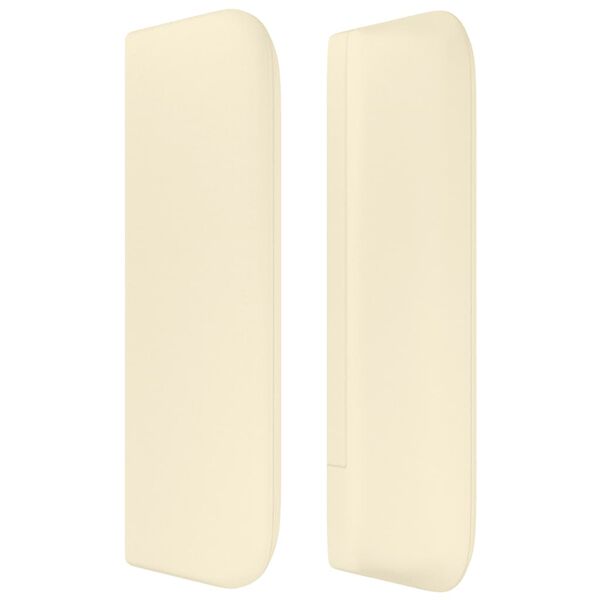 vidaXL Čelo postele so z&aacute;hybmi kr&eacute;mov&yacute; 93x16x78/88 cm umel&aacute; koža