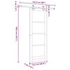 vidaXL Posuvn&eacute; dvere ORKDAL Hned&aacute; 73,5 x 198,5 cm