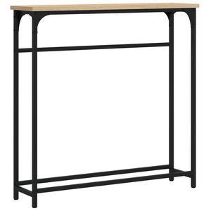 vidaXL Konzolov&yacute; stol&iacute;k, dub sonoma, 75x19,5x75 cm, imit&aacute;cia dreva