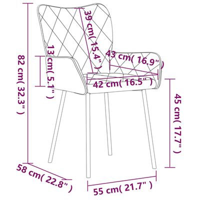 vidaXL Jedálenské stoličky 2 ks krémové látkové
