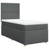 vidaXL Boxspring posteľ s matracom tmavosiv&aacute; 90x200 cm l&aacute;tka