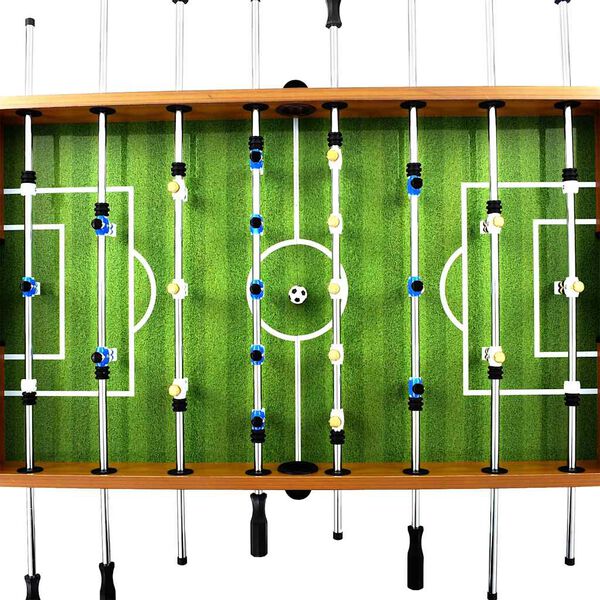vidaXL Stoln&yacute; futbal oceľ 60 kg 140x74,5x87,5 cm bledohned&yacute; a čierny