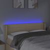 vidaXL Čelo postele s LED kr&eacute;mov&eacute; 147x16x78/88 cm l&aacute;tka