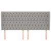 vidaXL Čelo postele so z&aacute;hybmi bledosiv&eacute; 183x23x118/128 cm l&aacute;tka