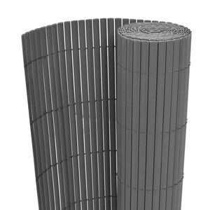 vidaXL Obojstrann&yacute; z&aacute;hradn&yacute; plot, PVC 90x300 cm, siv&yacute;