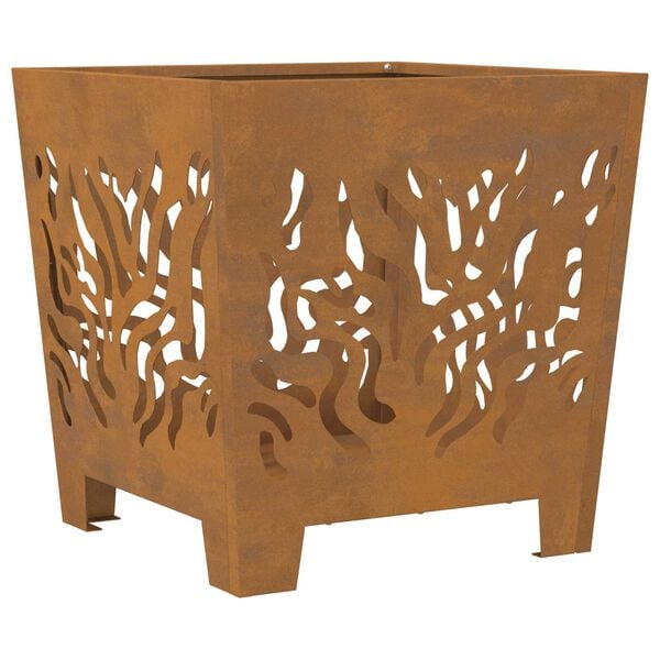 vidaXL Ohnisko Hnedá 40 x 40 x 40 cm Oceľ