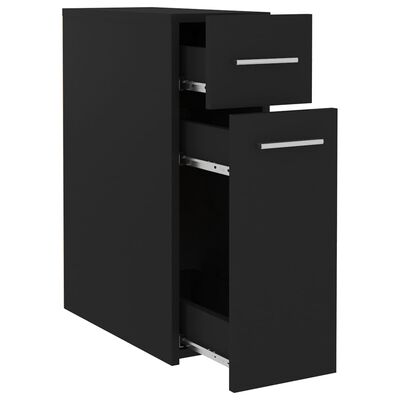 vidaXL Úložná skrinka, čierna 20x45,5x60 cm, kompoztiné drevo