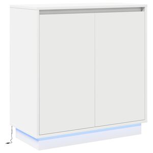 vidaXL LED komoda s poličkou Biela 71 x 34,5 x 75 cm Kompozitn&eacute; drevo