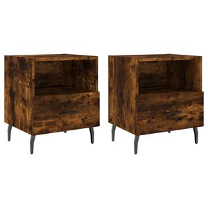 vidaXL Nočn&eacute; stol&iacute;ky 2 ks dymov&yacute; dub 40x35x47,5 cm kompozitn&eacute; drevo