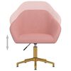 vidaXL Otočná jedálenská stolička ružová zamatová