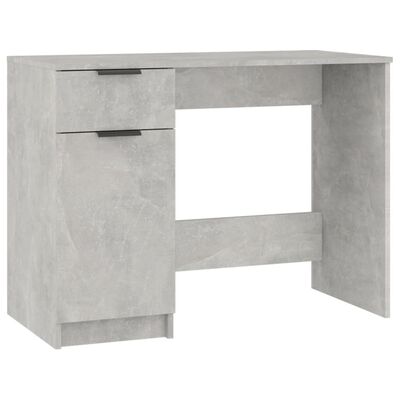 vidaXL Stôl betónovosivý 100x50x75 cm spracované drevo