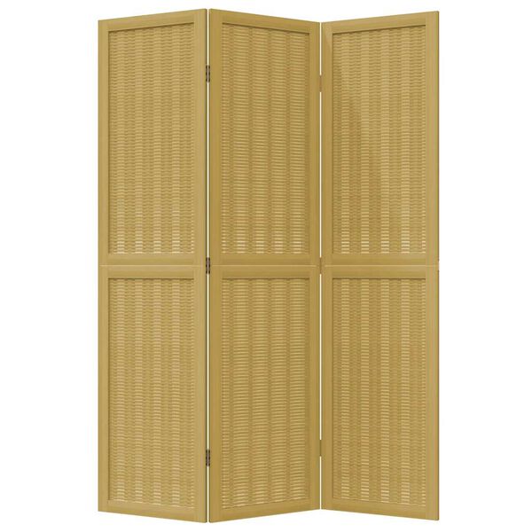 vidaXL Paraván 3 panely hnedý masívne drevo paulownie