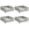 vidaXL Obrubn&iacute;k tr&aacute;vnika 4 pcs 60 x 60 x 20 cm Oceľ Strieborn&aacute;