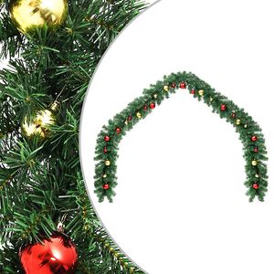 vidaXL Vianočn&aacute; girlanda s ozdobami 5 m