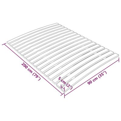 vidaXL Lamelový posteľný rošt so 17 lamelami 90x200 cm