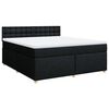 vidaXL Posteľn&yacute; r&aacute;m boxspring s matracom čierny 180x200 cm l&aacute;tka