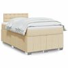 vidaXL Boxspring posteľ s matracom kr&eacute;mov&yacute; 120x200 cm l&aacute;tka