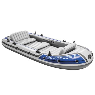 Intex Nafukovacia súprava s člnom Excursion 5 so závesným motorom a držiakom