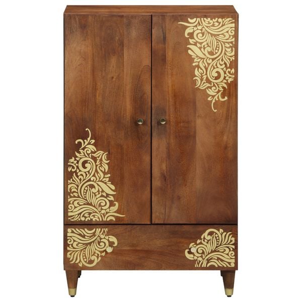 vidaXL Highboard s poličkou Hned&aacute; 60 x 33 x 100 cm Mas&iacute;vne mango drevo