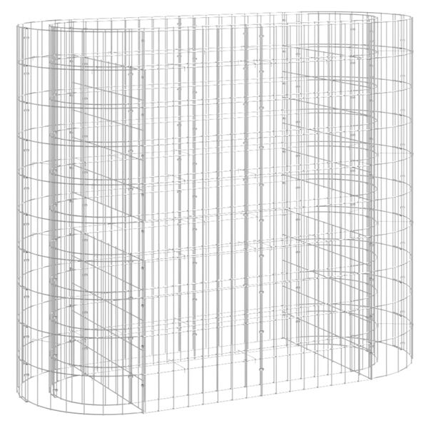 vidaXL Gabiónový vyvýšený záhon pozinkované železo 120x50x100 cm