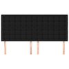 vidaXL Čelo postele čierne 180x5x118/128 cm l&aacute;tkov&eacute;