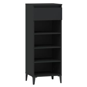 vidaXL Reg&aacute;l na top&aacute;nky čierny 40x36x105 cm spracovan&eacute; drevo