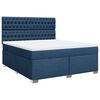 vidaXL Posteľn&yacute; r&aacute;m boxspring s matracom modr&yacute; 180x200 cm l&aacute;tka