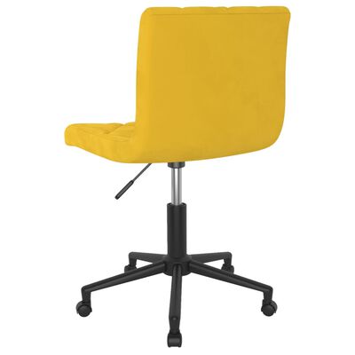 vidaXL Otočné jedálenské stoličky 2 ks horčicovo-žlté zamatové