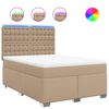 vidaXL Boxspring posteľ s matracom kapuč&iacute;nov&aacute; 160x200 cm umel&aacute; koža