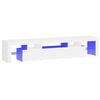 vidaXL TV skrinka s LED svetlami biela 200x36,5x40 cm