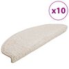 vidaXL Schodov&eacute; rohože 10 ks 65x21x4 cm biele polkruhov&eacute; veľk&eacute;