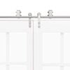 vidaXL Kovanie na posuvné dvere 183 cm, nehrdzavejúca oceľ, strieborné