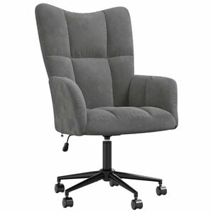 vidaXL Relaxačn&eacute; kreslo tmavosiv&eacute; zamat