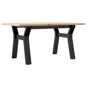 vidaXL Konferenčn&yacute; stol&iacute;k v tvare Y 80x50x40 cm borovica a oceľ