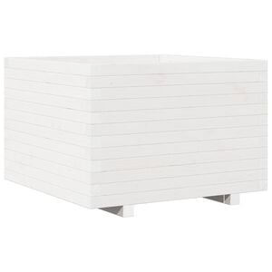 vidaXL Z&aacute;hradn&yacute; kvetin&aacute;č biely 70x70x49,5 cm borovicov&yacute; mas&iacute;v