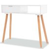 vidaXL Biely pr&iacute;stavn&yacute; stol&iacute;k z mas&iacute;vneho borovicov&eacute;ho dreva, 80x30x72 cm