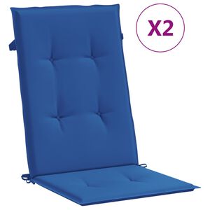vidaXL Podložky na z&aacute;hradn&eacute; stoličky, vysok&eacute; operadlo 2 ks 120x50x3 cm