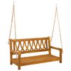 vidaXL Hojdačka do z&aacute;hrady 2 -Seater 110 x 56 x 58 cm Pr&iacute;rodn&aacute;