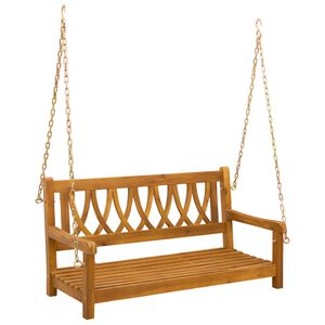 vidaXL Hojdačka do z&aacute;hrady 2 -Seater 110 x 56 x 58 cm Pr&iacute;rodn&aacute;