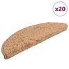 vidaXL Schodov&eacute; rohože 20 ks 56x17x3 cm b&eacute;žov&eacute;, polkruhov&eacute;